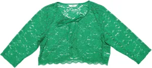 Agnes Orinda Bolero Cardigan for Women's Plus Size Office Tie Front Crop Floral Sheer Lace Shrug