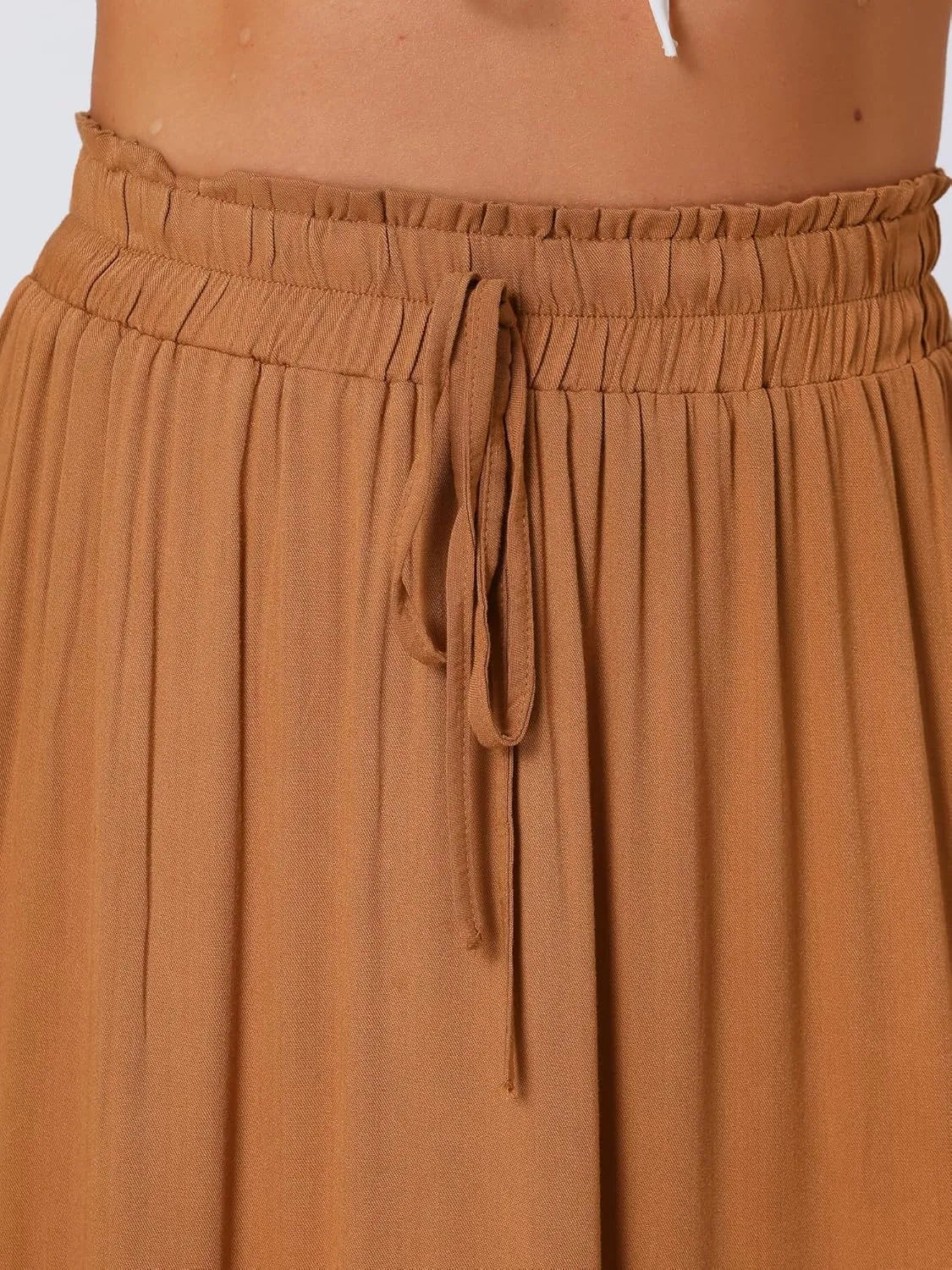 Allegra K Summer Maxi Skirt for Women's Elastic Waist Flowy Casual Boho Long Skirts