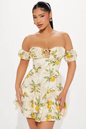 Amalfi Coast Mini Dress - White/combo