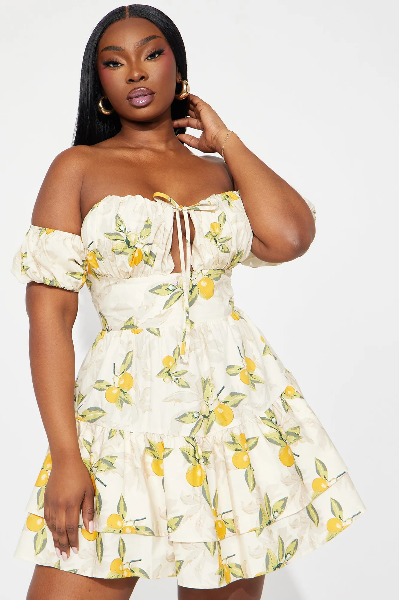 Amalfi Coast Mini Dress - White/combo