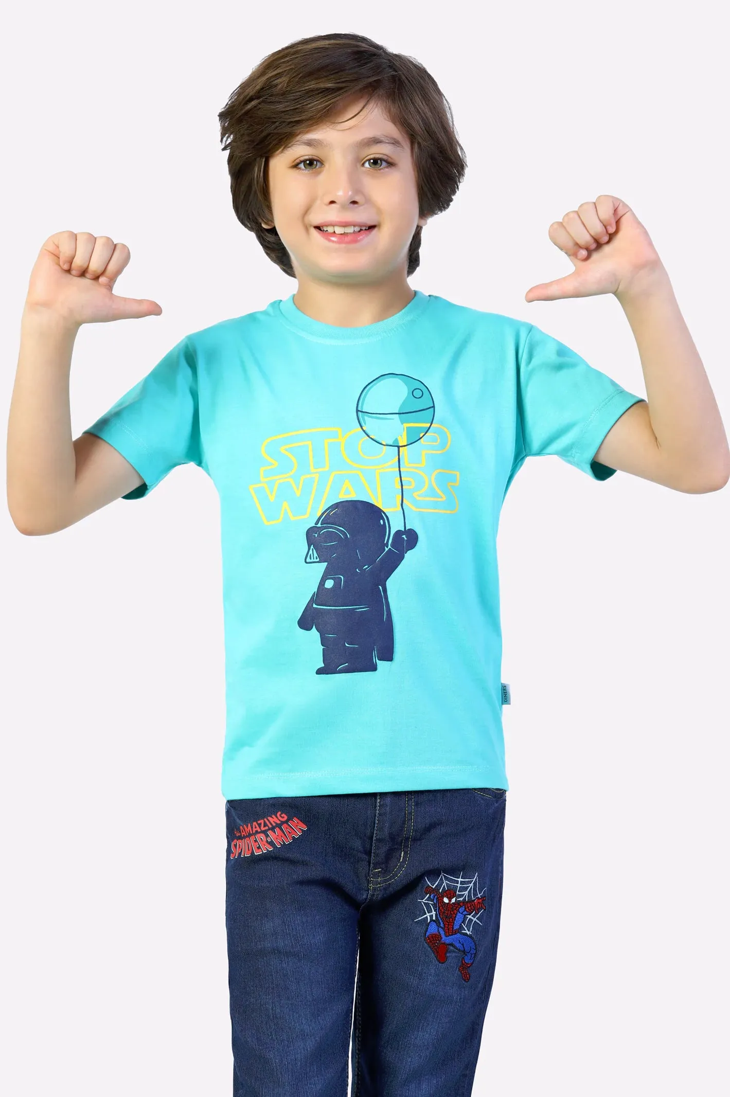 Aqua Graphic Print T-Shirt