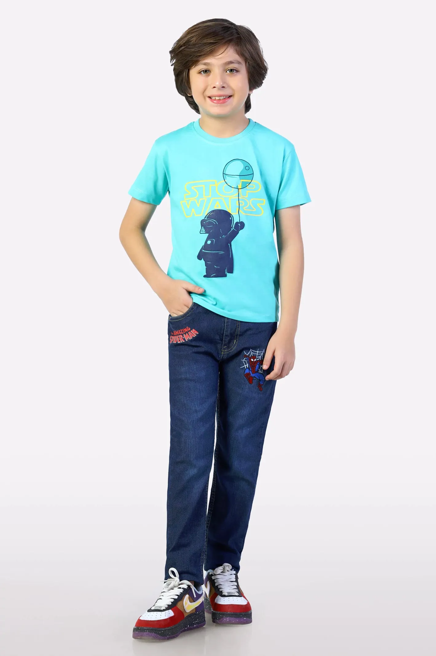 Aqua Graphic Print T-Shirt