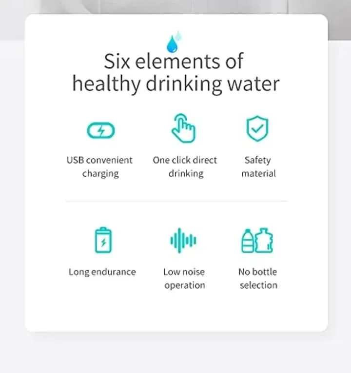 Automatic Wireless Water Pump Dispenser with UV Sterilization for 20 Litre Drinking Water Can for Home, Office