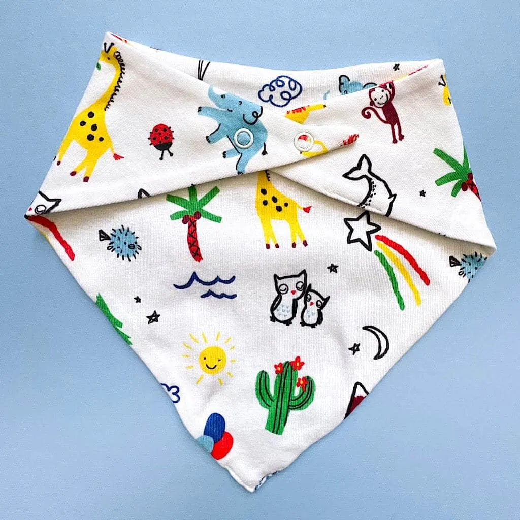 Baby Kerchief Bib-Animals