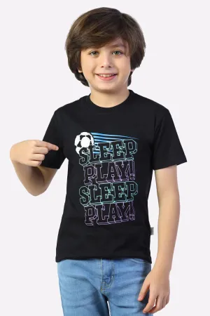 Black Graphic Print T-Shirt