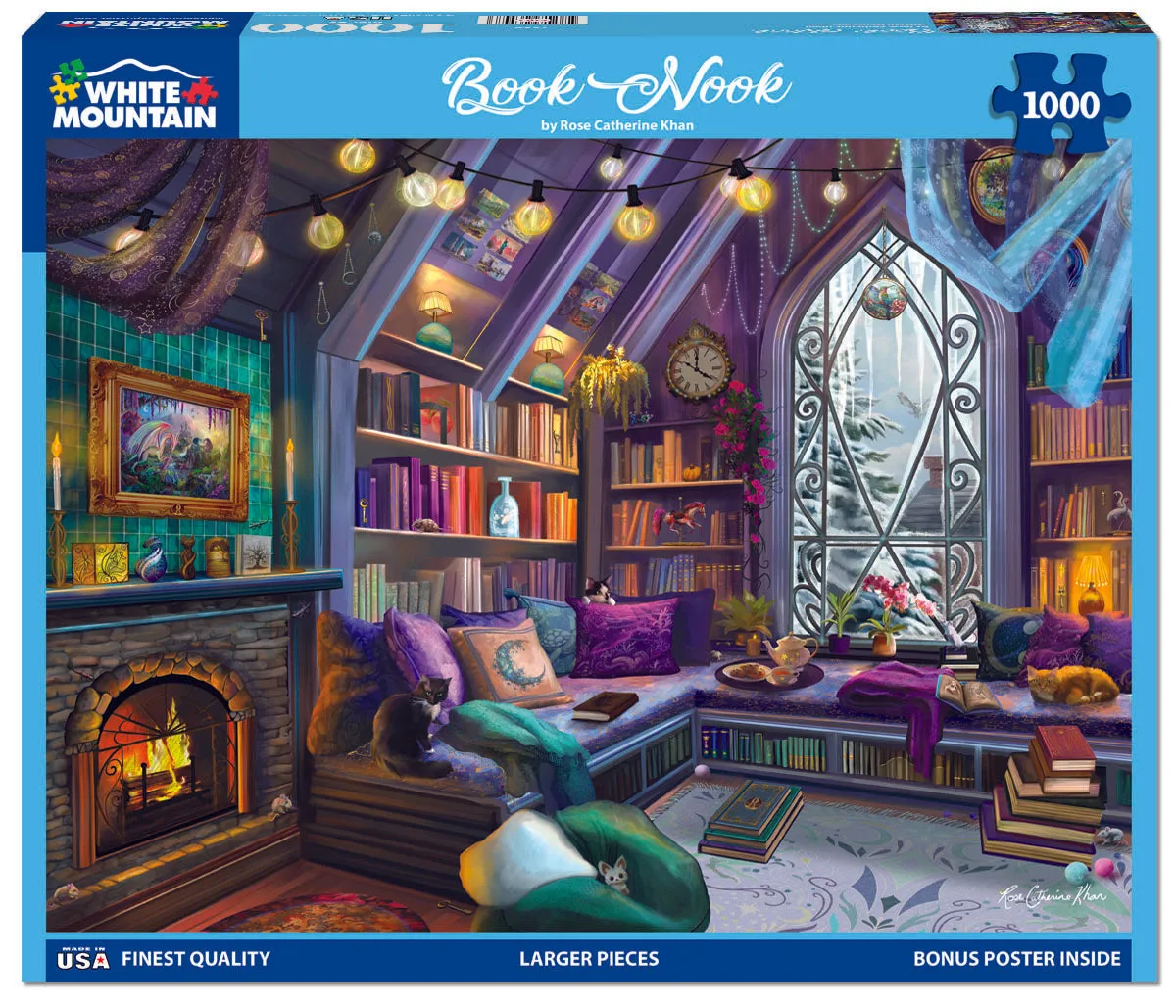 Book Nook (1886pz) - 1000 Piece Jigsaw Puzzle