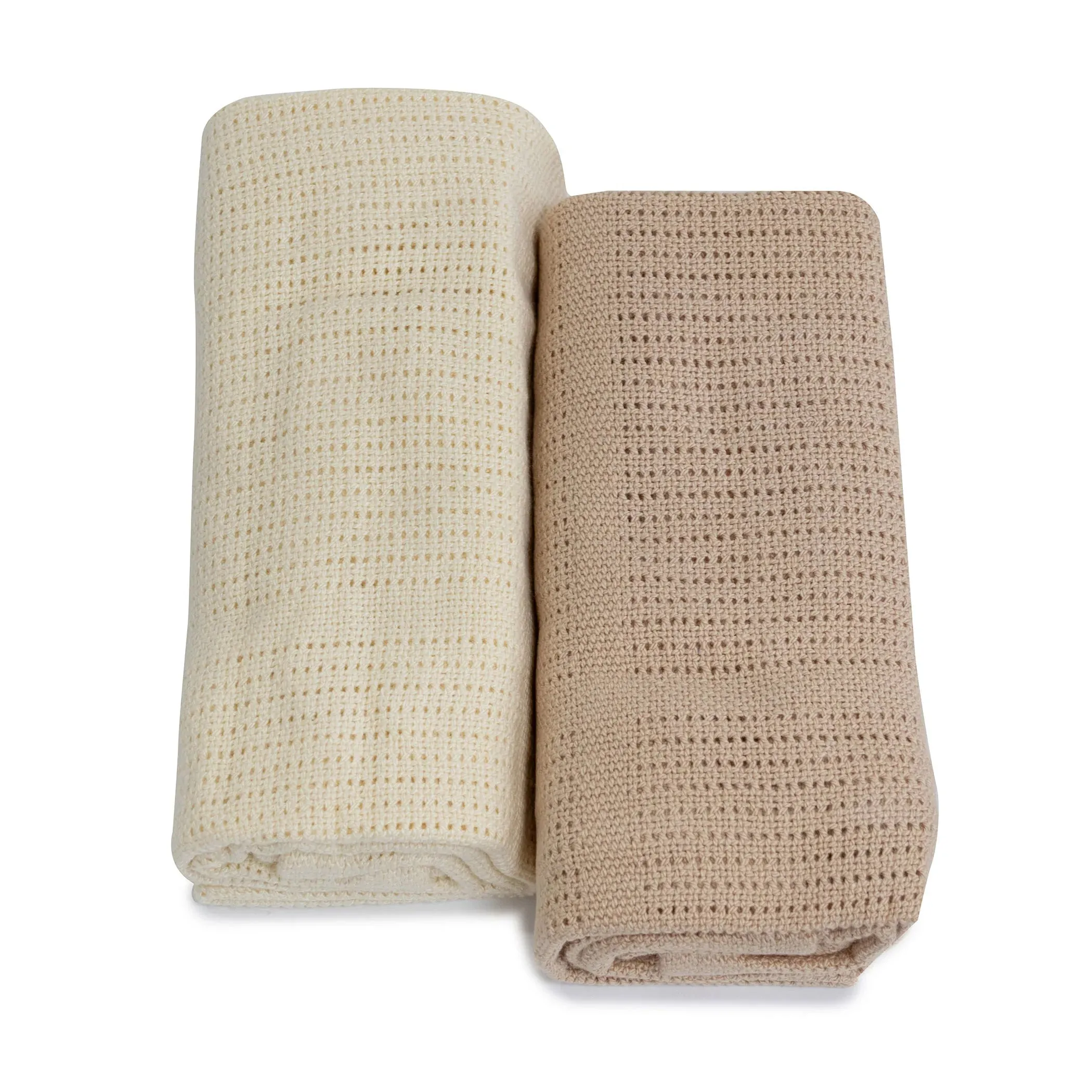 Bubba Blue Nordic 2pk Cellular Blanket - Vanilla/latte