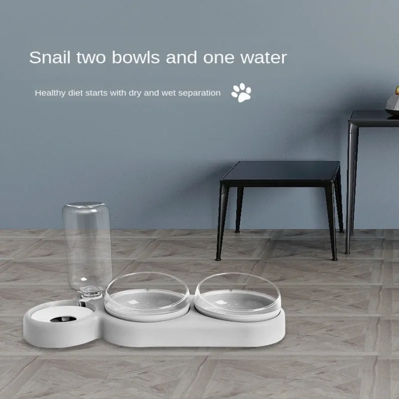 Cat/Dog-Dual Bowls w/Automatic Water