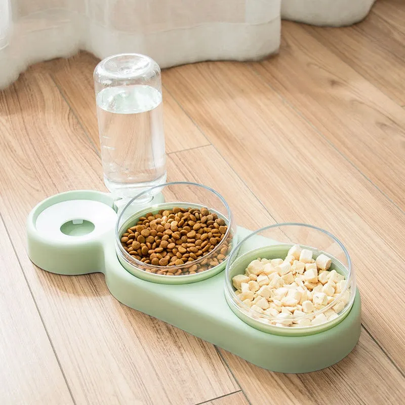Cat/Dog-Dual Bowls w/Automatic Water