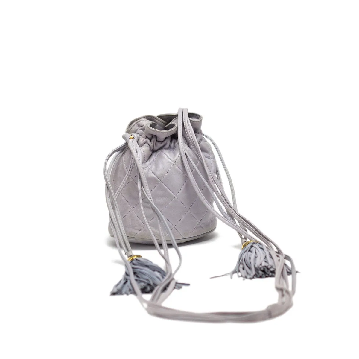 Chanel Periwinkle Lamb Skin Mini Drawstring Tote Bag