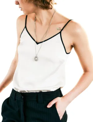 COLD POSH Silk Camisole Tops for Women V Neck 19MM Pure Silk Camisoles Summer Basic Tank Top with Adjustable Spaghetti Straps