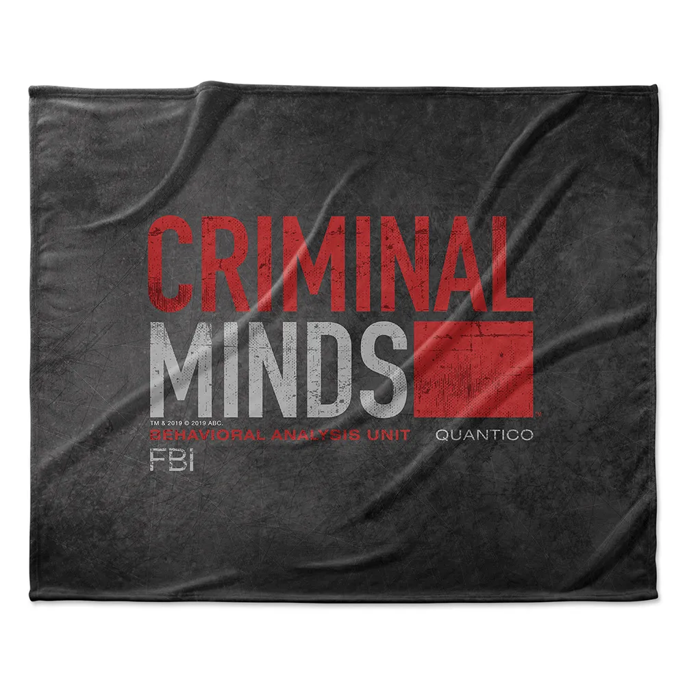 Criminal Minds Distressed BAU Quantico Sherpa Blanket