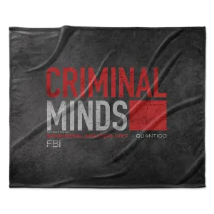 Criminal Minds Distressed BAU Quantico Sherpa Blanket