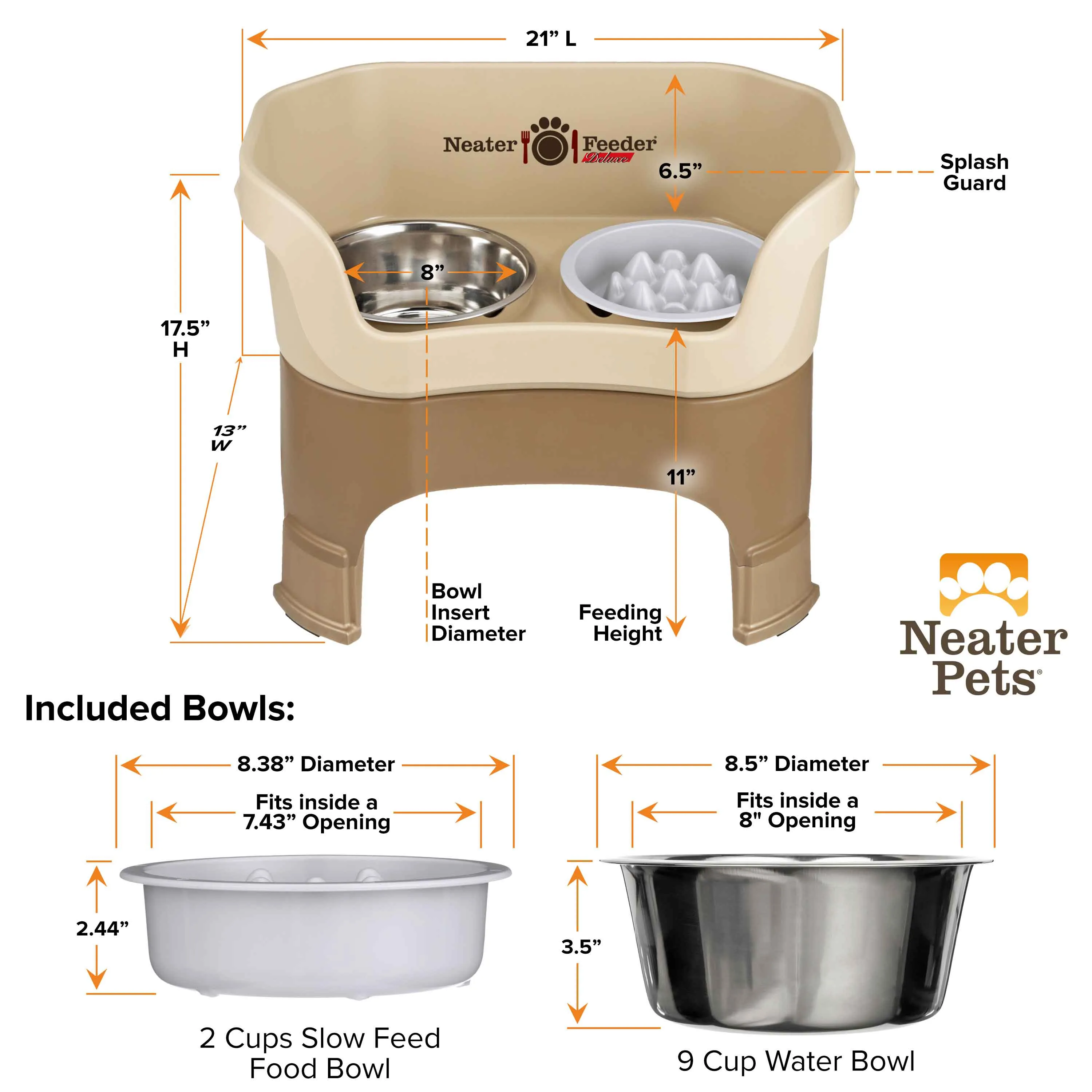 DELUXE Neater Feeder with The Niner Slow Feed Bowl