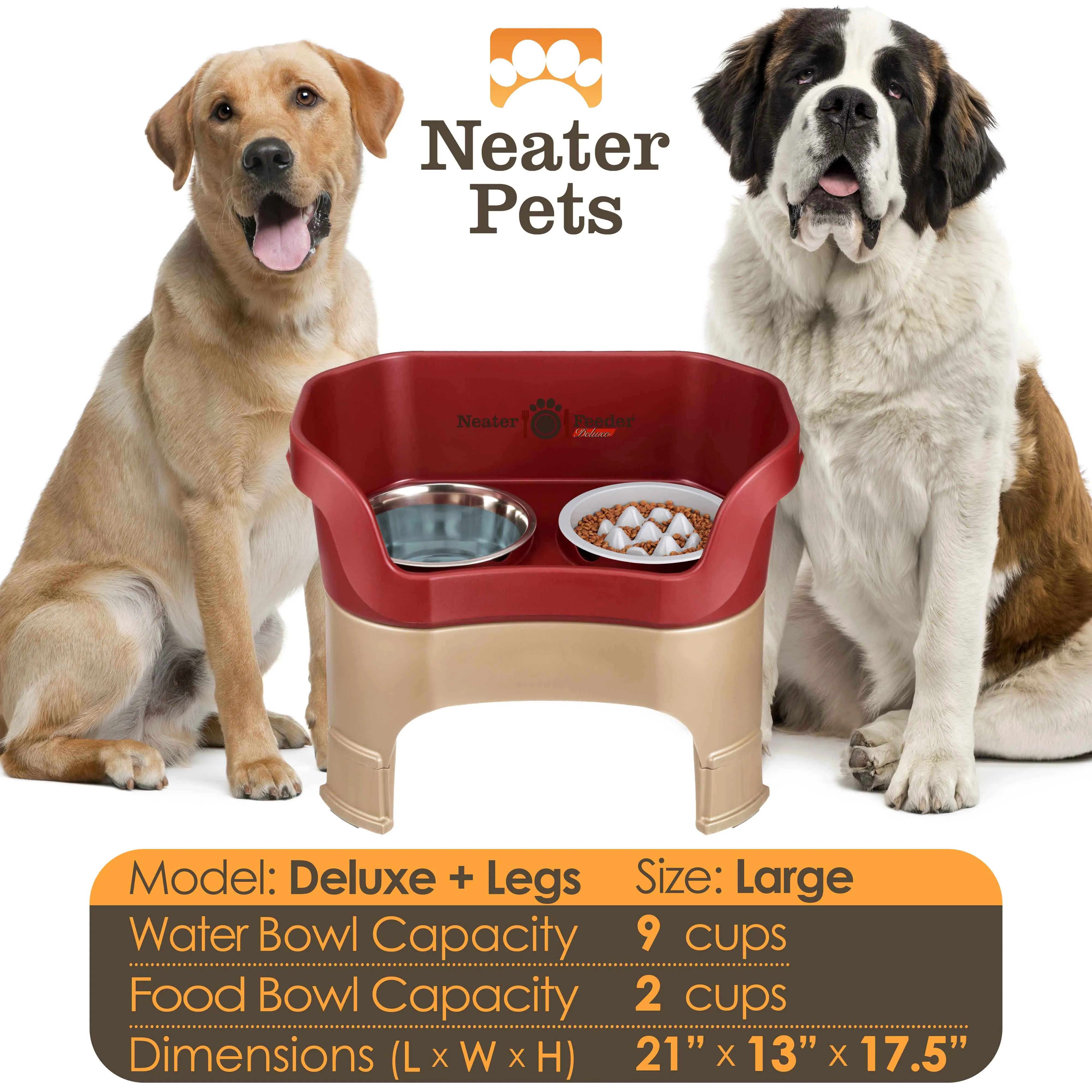 DELUXE Neater Feeder with The Niner Slow Feed Bowl