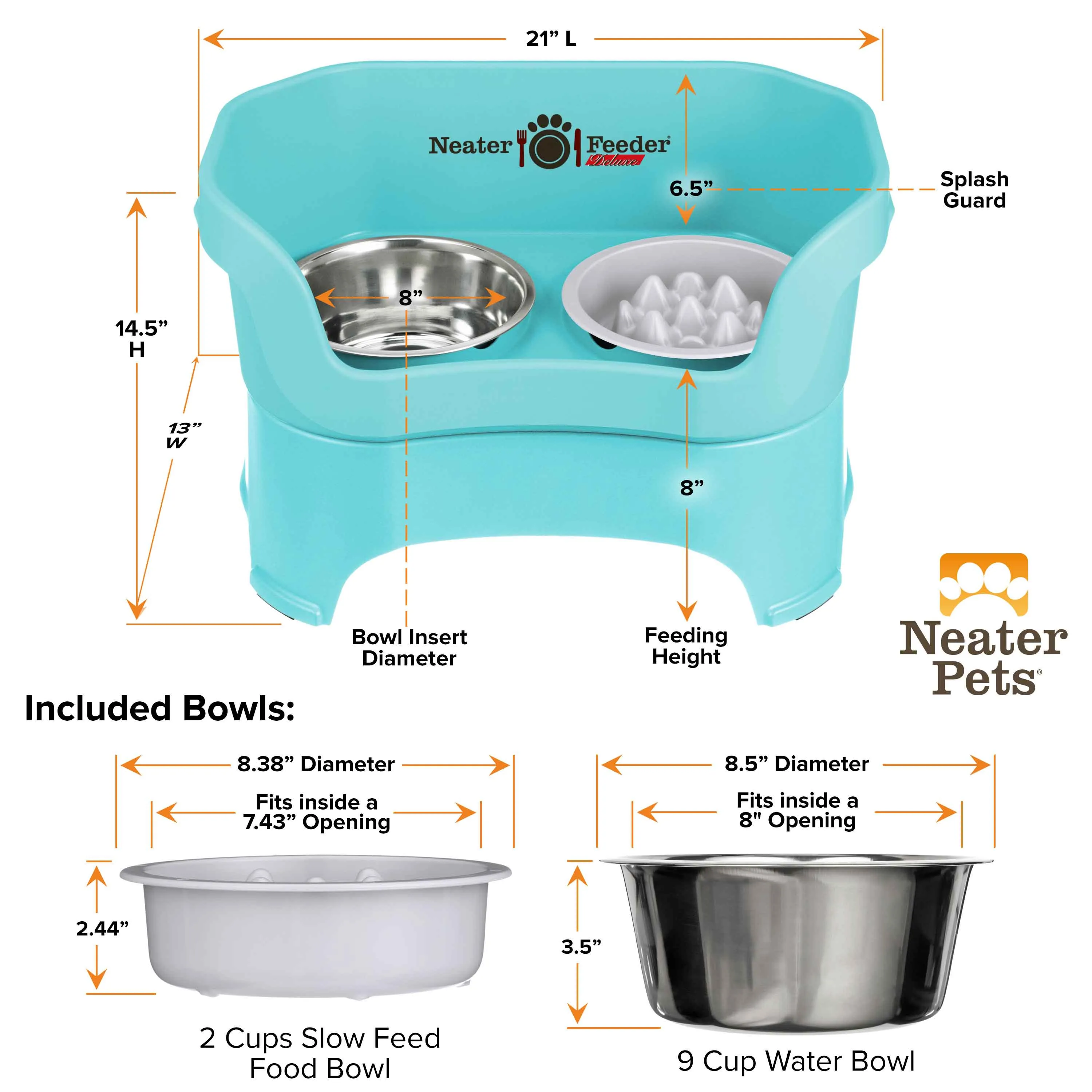 DELUXE Neater Feeder with The Niner Slow Feed Bowl