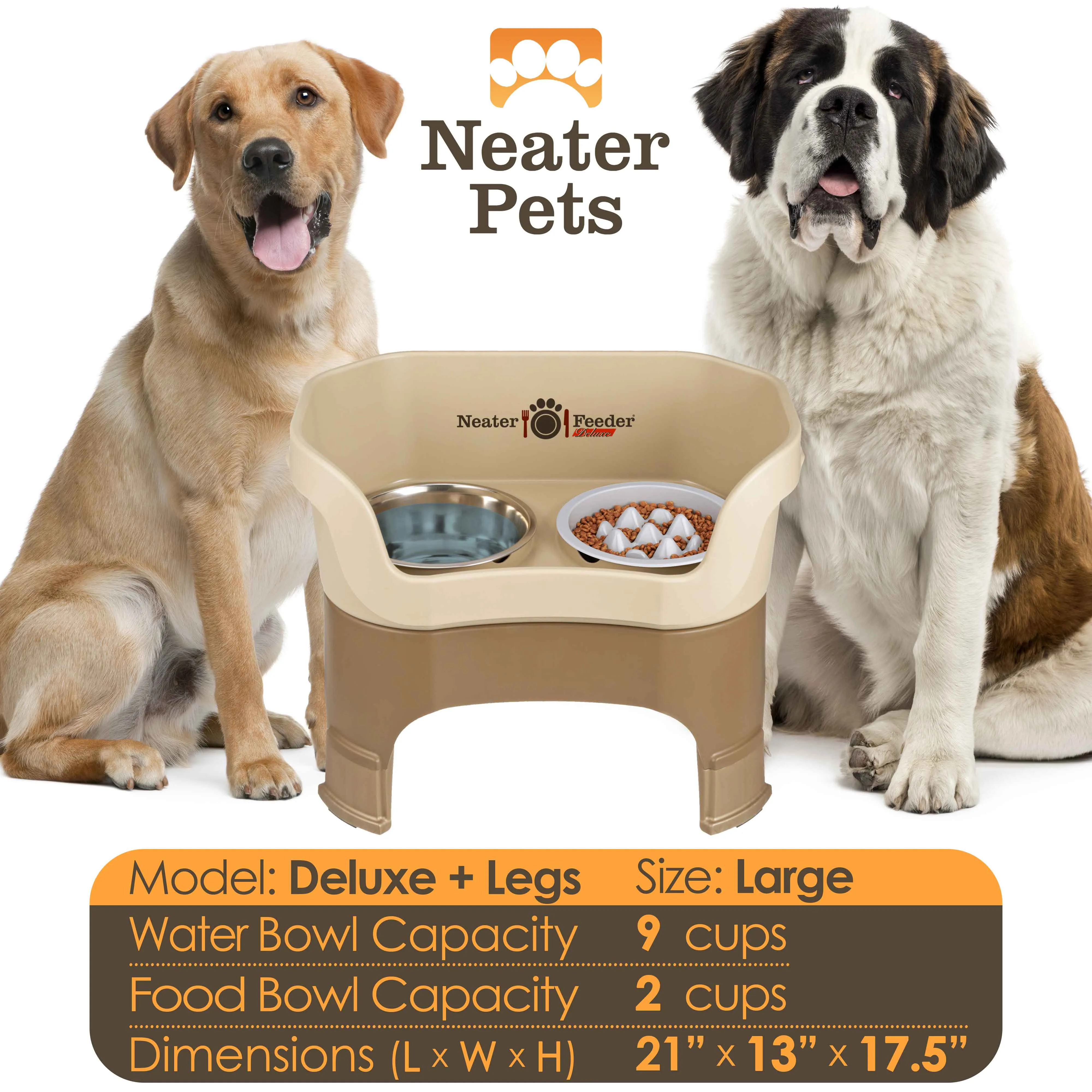 DELUXE Neater Feeder with The Niner Slow Feed Bowl