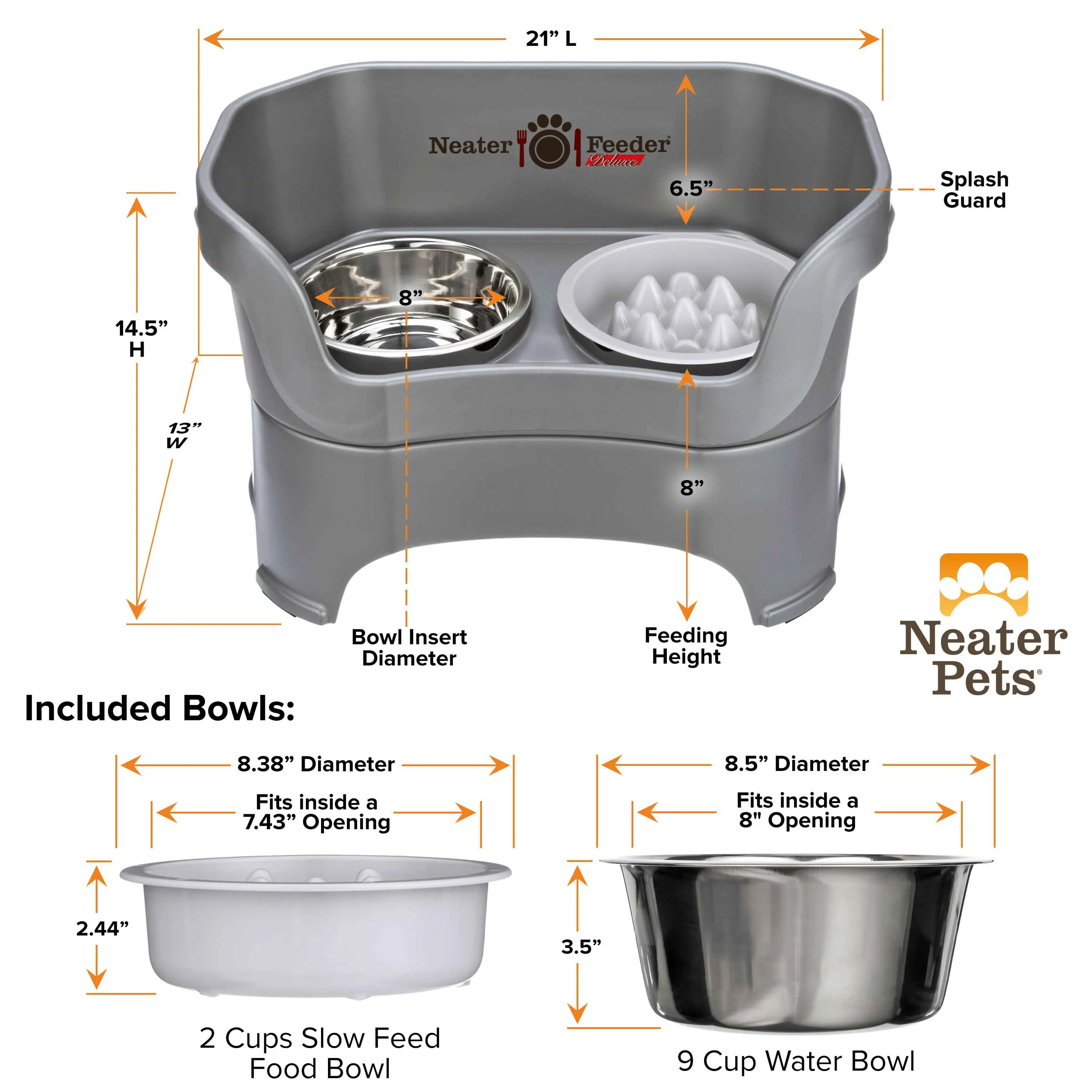 DELUXE Neater Feeder with The Niner Slow Feed Bowl