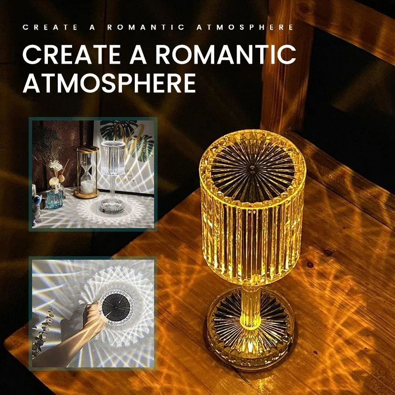 Diamond Glow Acrylic Touch Table Night Lamp