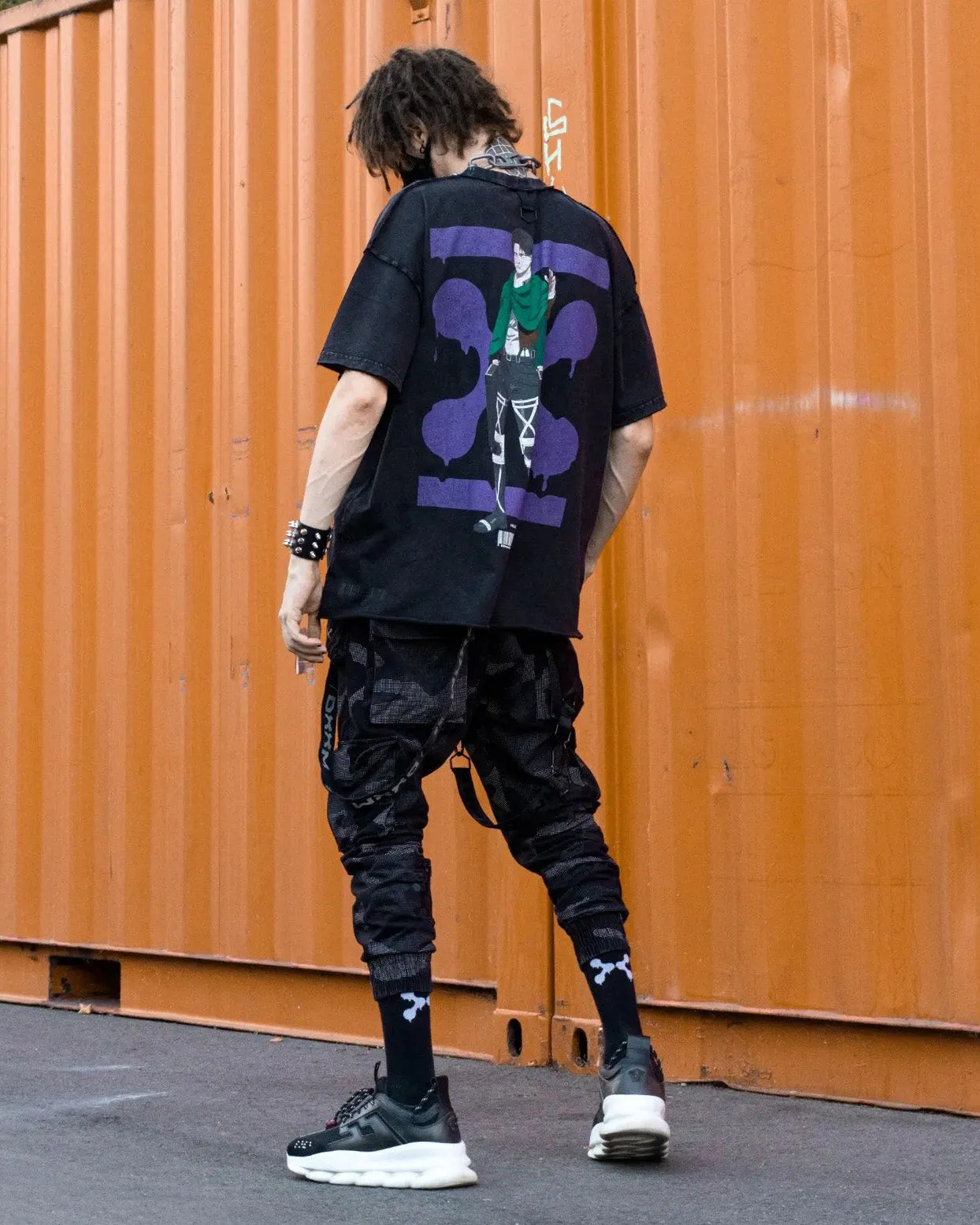 DXXMLIFE X Attack On Titan Levi DXXM Vintage T-Shirt Aged Black