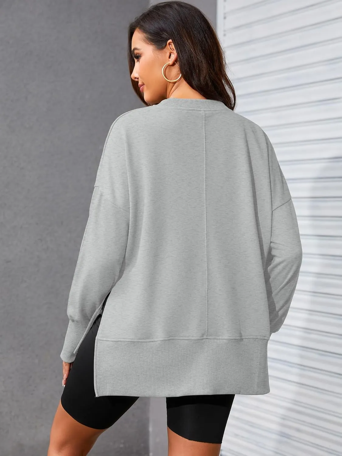 FUPHINE Womens Oversized Sweatshirts Long Sleeve Pullover Tops Casual Crewneck Hoodies Fashion Outfits Y2K Clothes 2024