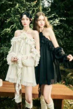 Halter-Neck Off-Shoulder Fairy Dress