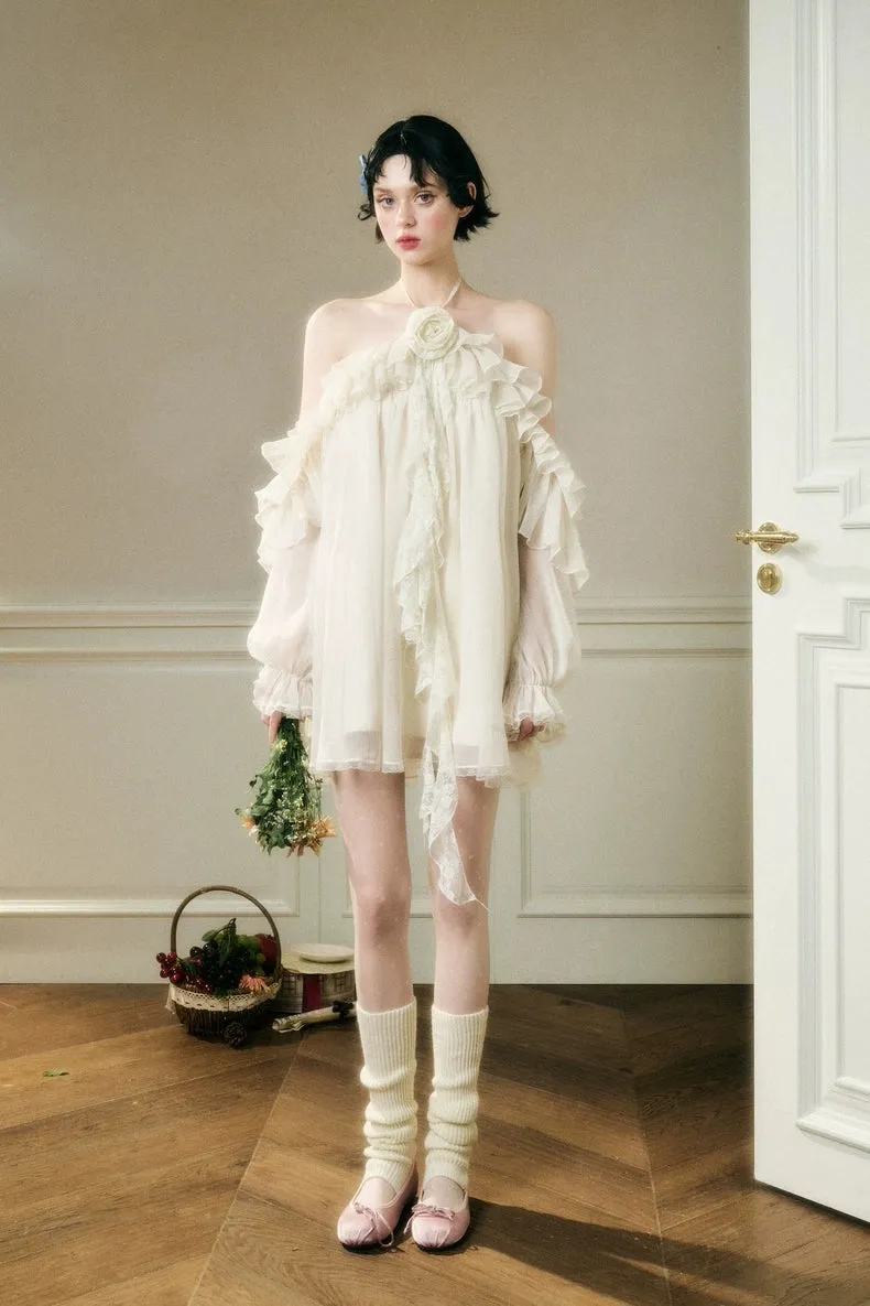 Halter-Neck Off-Shoulder Fairy Dress
