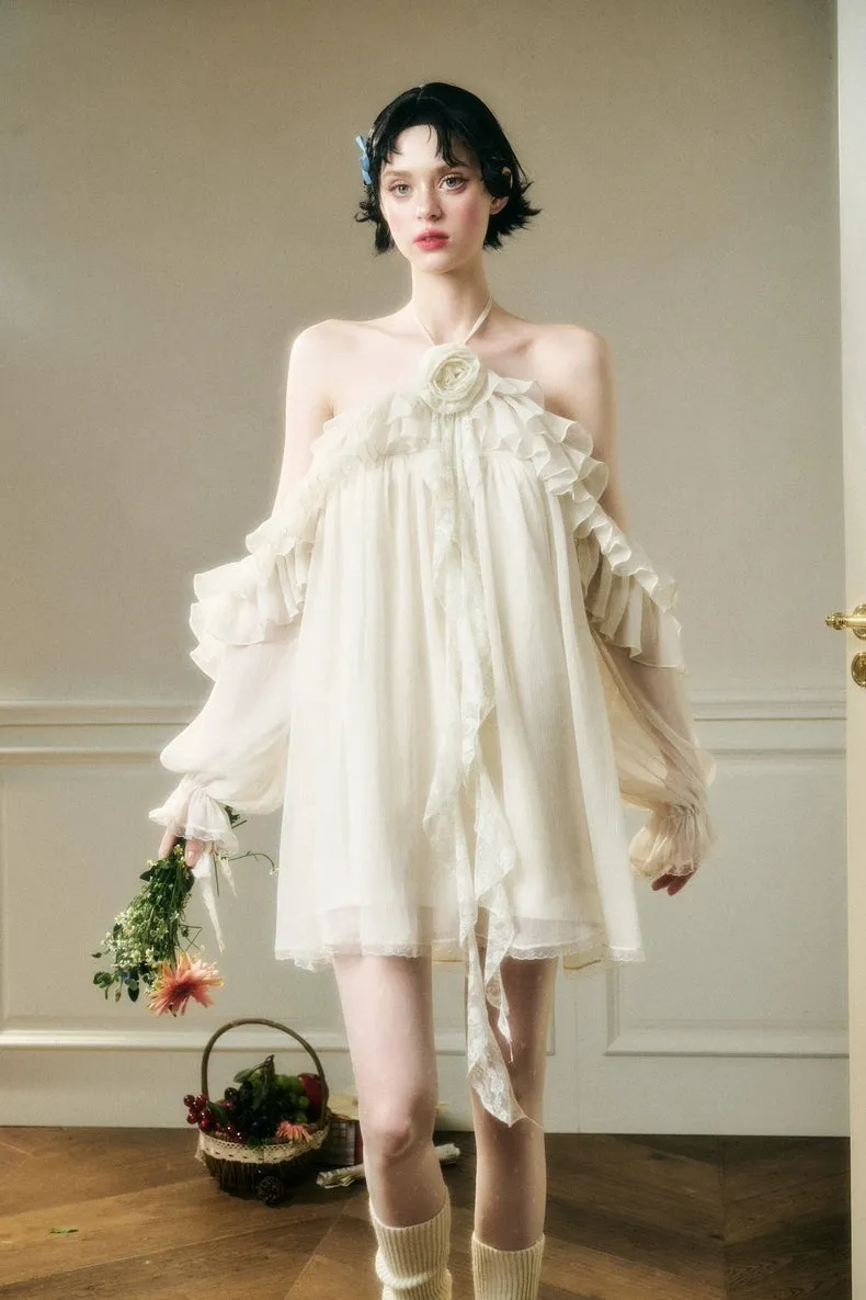 Halter-Neck Off-Shoulder Fairy Dress