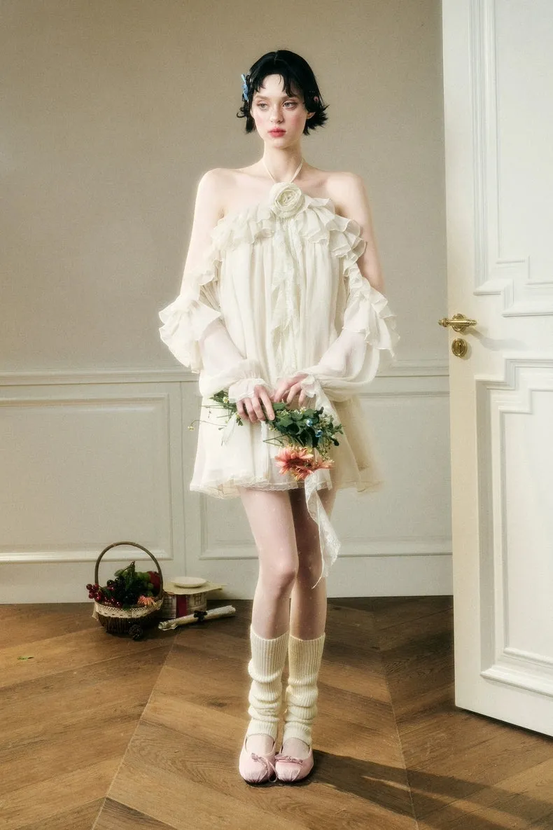 Halter-Neck Off-Shoulder Fairy Dress