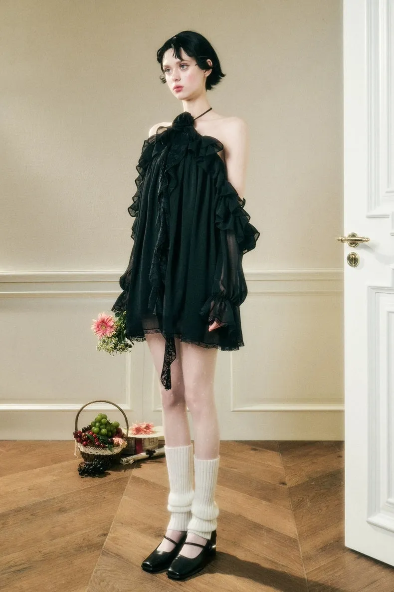 Halter-Neck Off-Shoulder Fairy Dress
