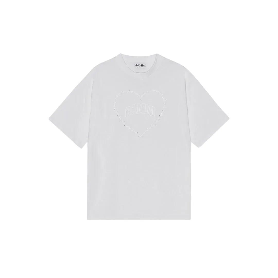 Heavy Cotton Drop Shoulder Heart T-Shirt