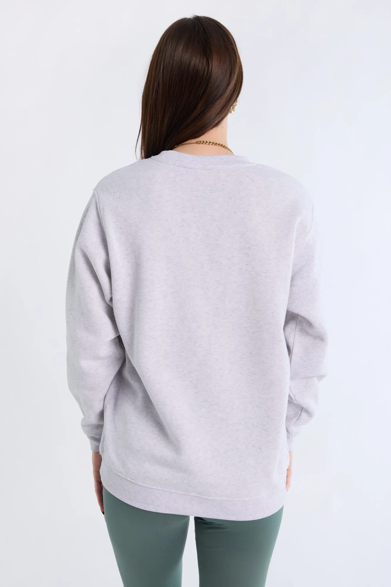 Hello Kitty Graphic Puff Print Crew Neck Sweatshirt