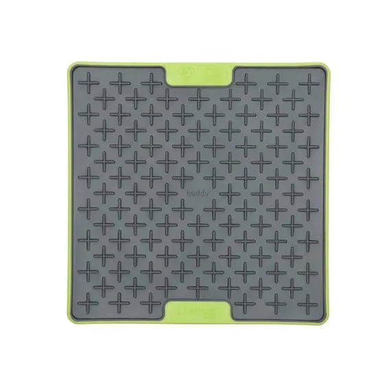 LickiMat Buddy Tuff Slow Feeder Mat for Dogs Green