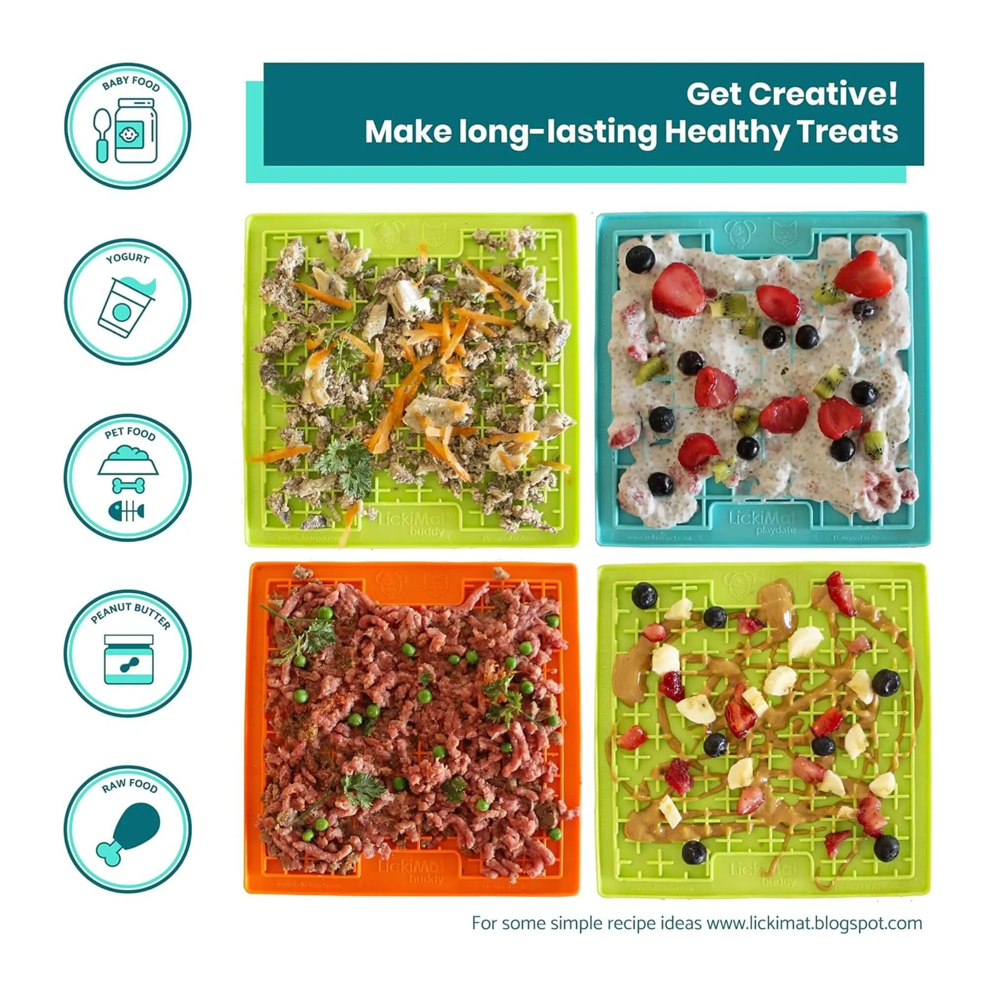 LickiMat Classic Soother Slow Feeder Mat for Dogs
