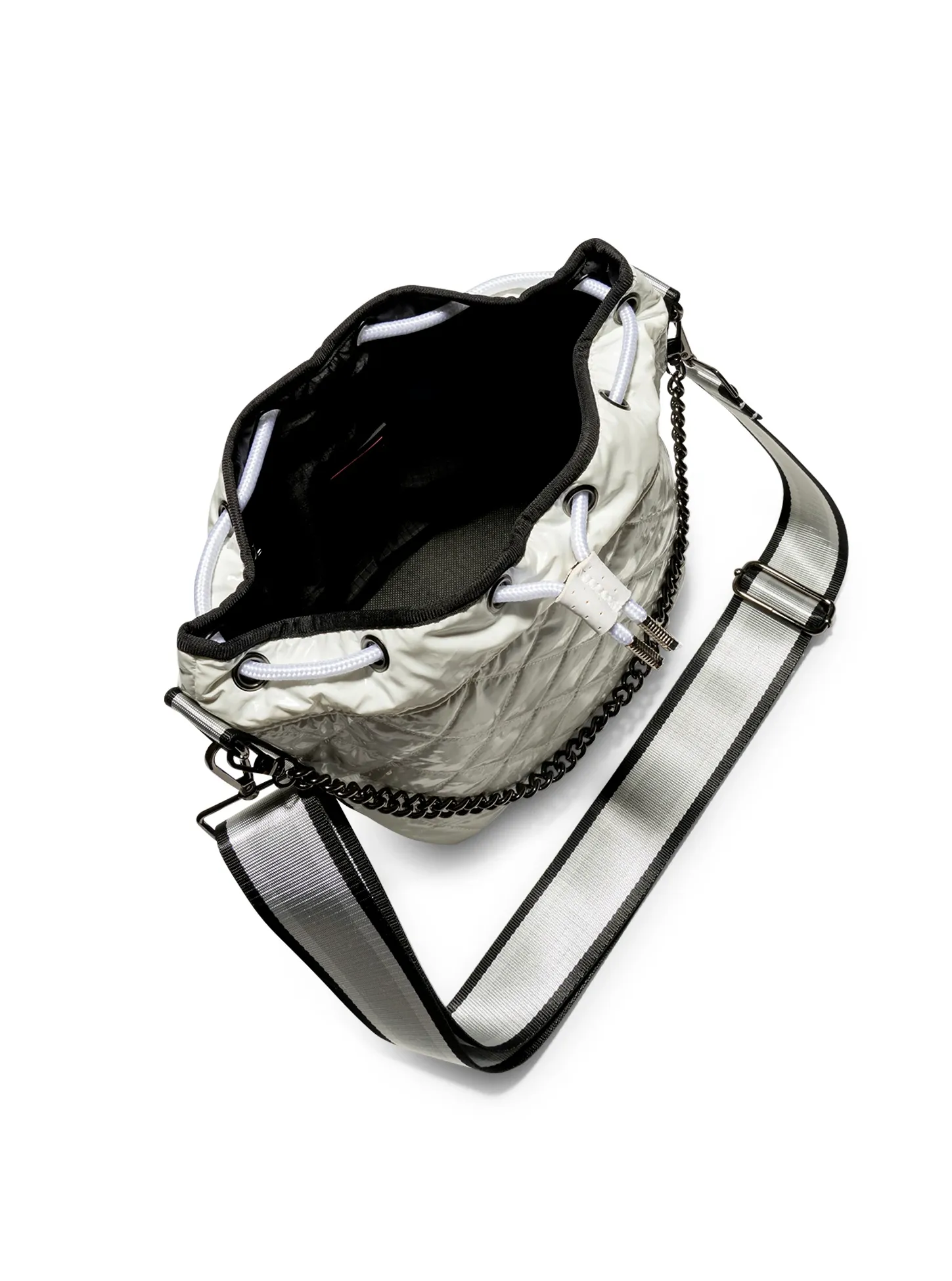 Lindsey Puffer Bucket Bag [Blanc]