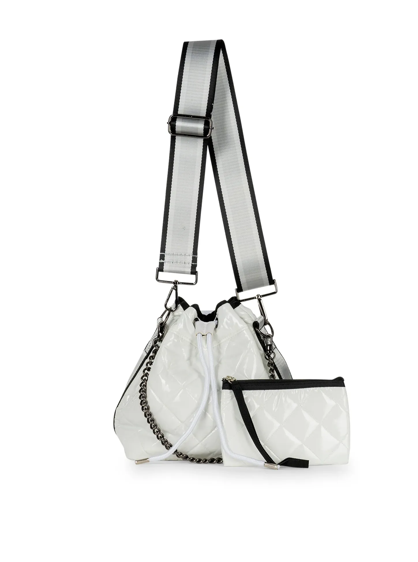 Lindsey Puffer Bucket Bag [Blanc]