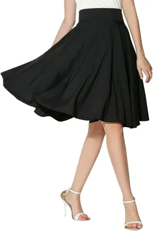 Maxi Skirt for Women Summer Casual Dress High Waist A Line Chiffon Midi Pleated Dress