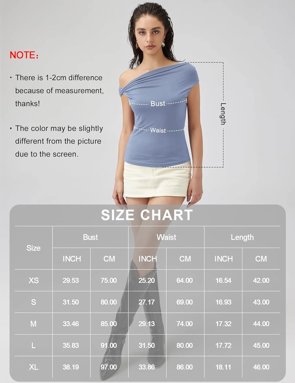 Micoson Womens Off The Shoulder Tops Boat Neck Twist Sleeveless Shirts Going Out Top Slim Fit Summer T-Shirt Y2K Clothing