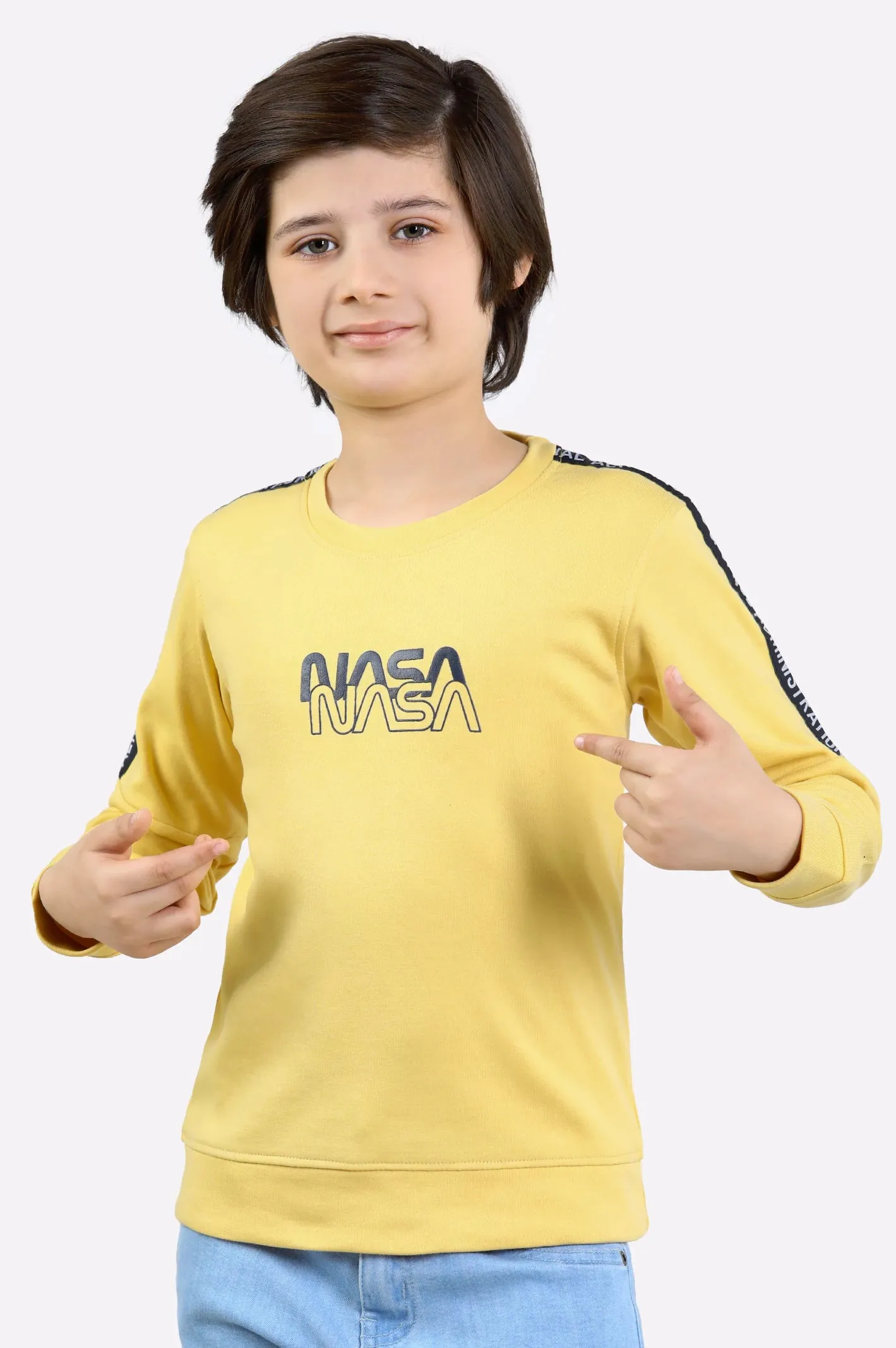 Nasa Graphic Print Boys Sweatshirt