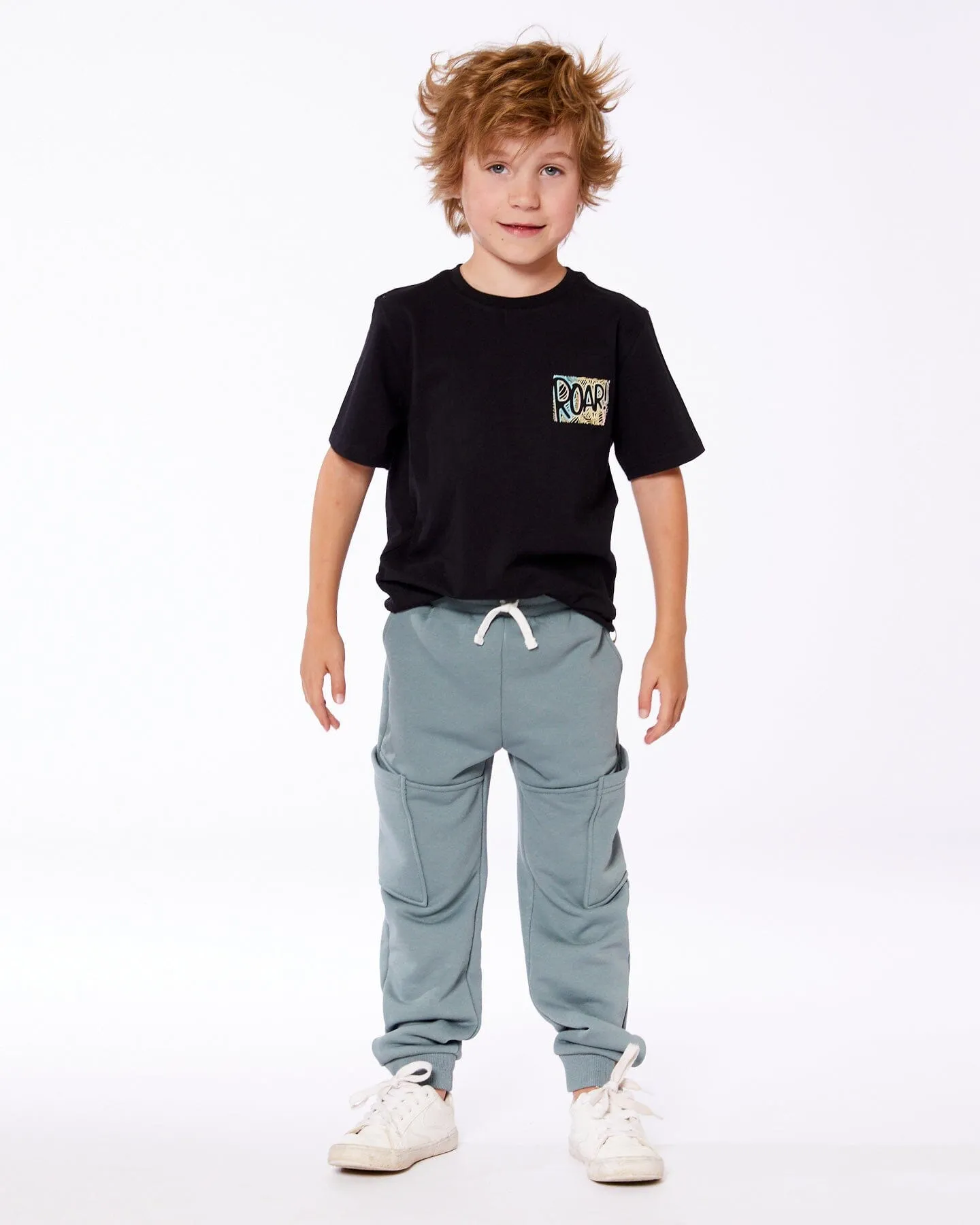 Organic Cotton Graphic Tee Black And Multicolored Dino