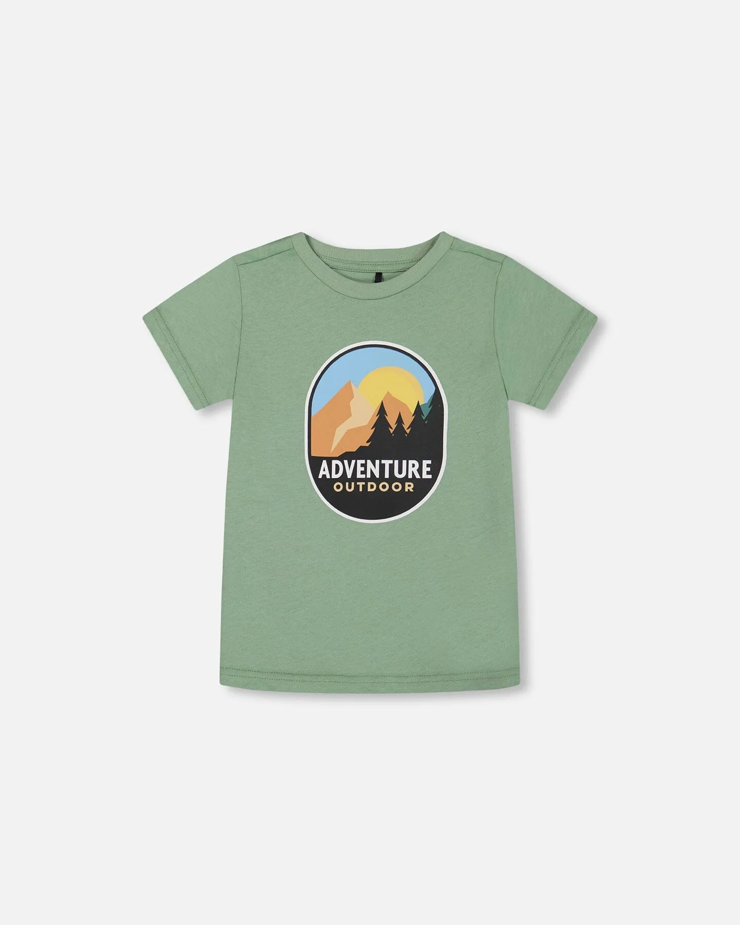 Organic Cotton Graphic Tee Sage And Multi
