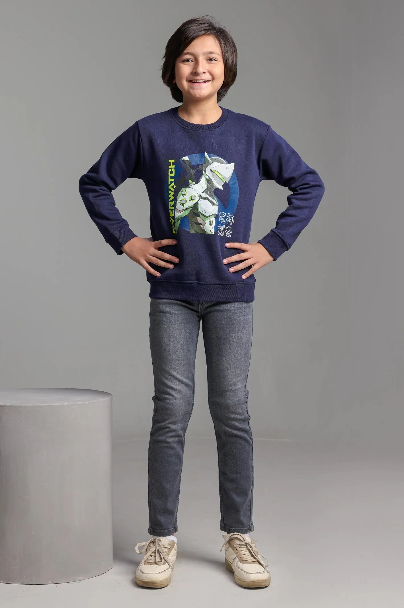 Overwatch Graphic Print Boys Sweatshirt