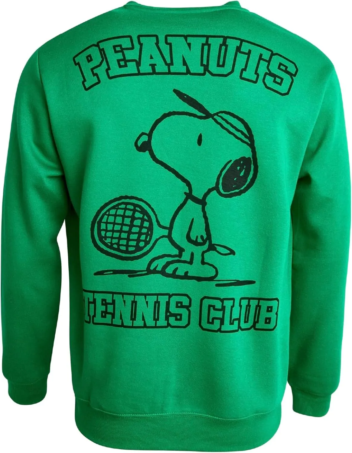 Peanuts Men's Snoopy Sweatshirt - Chest & Back Fleece Pullover Crewneck Graphic Sweatshirt - Long Sleeve Shirts for Men S-XL