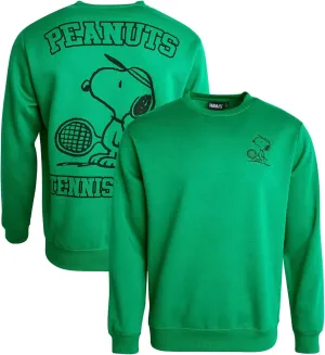Peanuts Men's Snoopy Sweatshirt - Chest & Back Fleece Pullover Crewneck Graphic Sweatshirt - Long Sleeve Shirts for Men S-XL