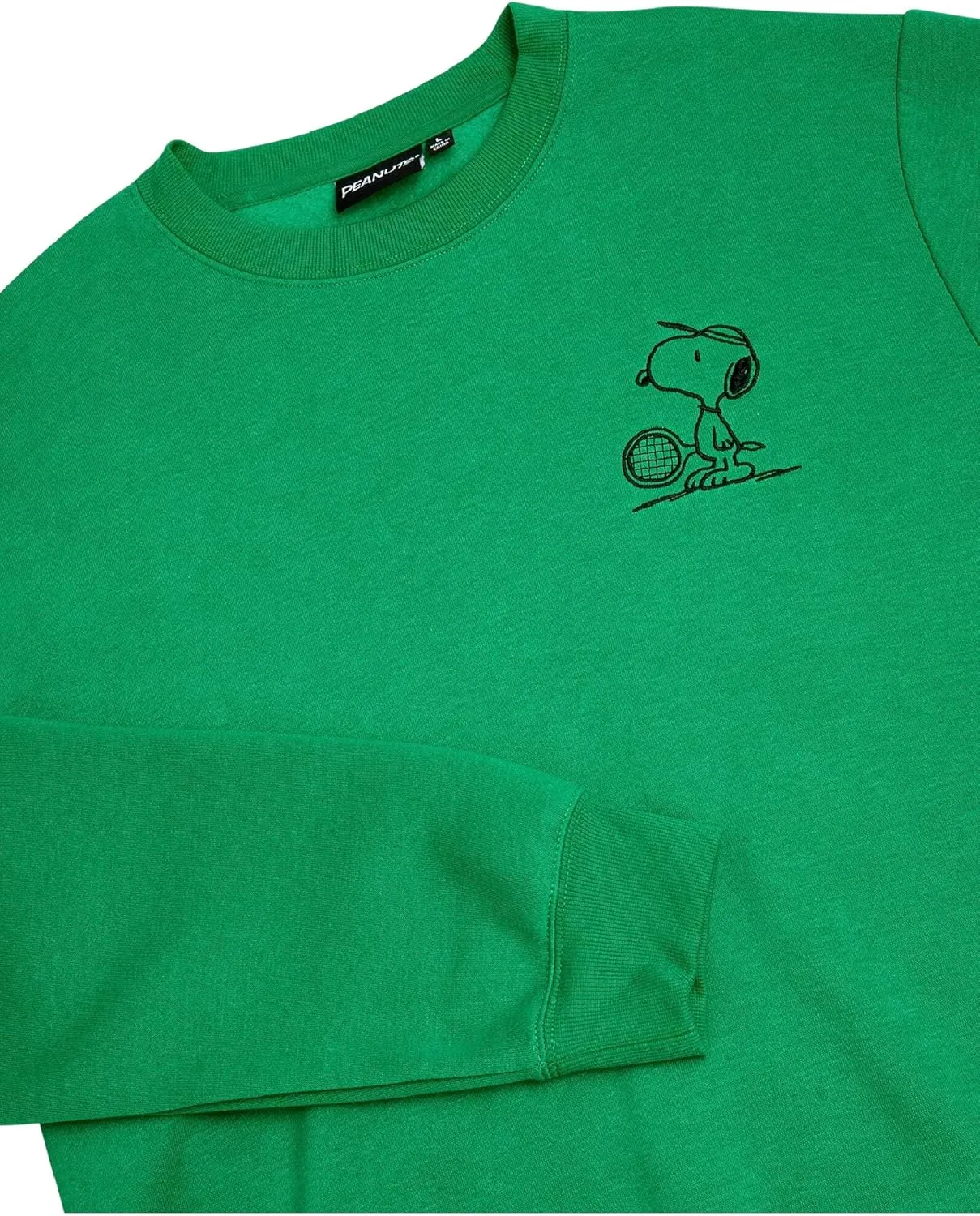 Peanuts Men's Snoopy Sweatshirt - Chest & Back Fleece Pullover Crewneck Graphic Sweatshirt - Long Sleeve Shirts for Men S-XL