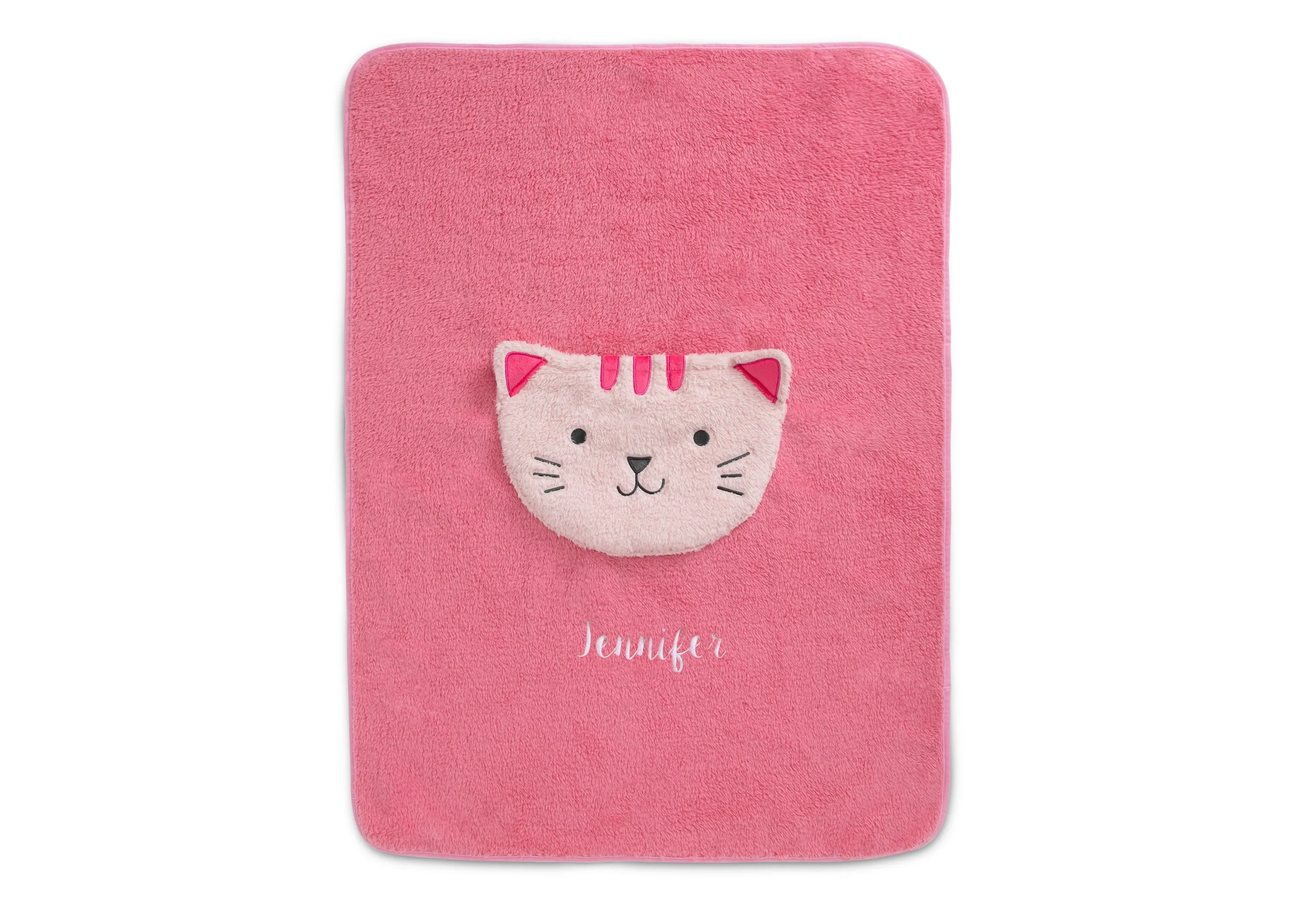 Personalized Sherpa Throw Blanket with Storage Pocket for Kids