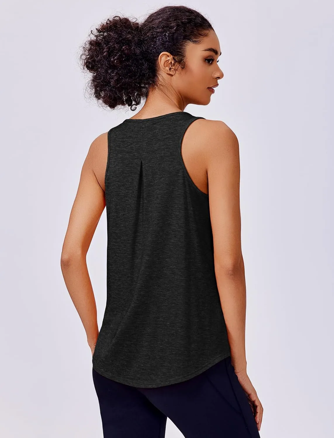PINSPARK Workout Tops for Women Racerback Tank Top Pack Sleeveless Athletic Running Tops Loose Gym Shirt Quick Dry Yoga Tank