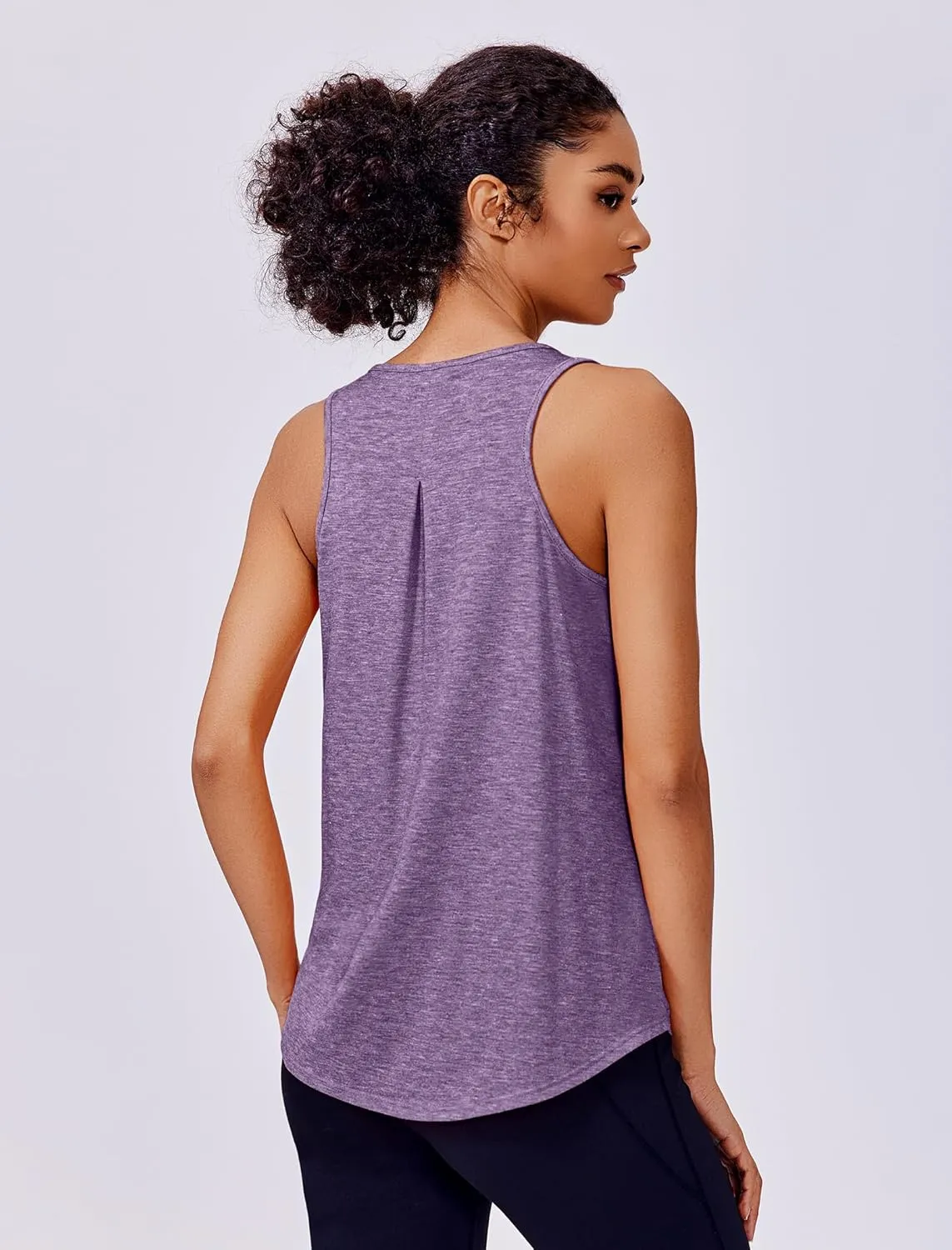 PINSPARK Workout Tops for Women Racerback Tank Top Pack Sleeveless Athletic Running Tops Loose Gym Shirt Quick Dry Yoga Tank