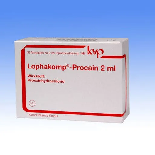 Procaine hydrochloride, LOPHAKOMP Procaine 2 ml injection solution