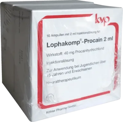 Procaine hydrochloride, LOPHAKOMP Procaine 2 ml injection solution